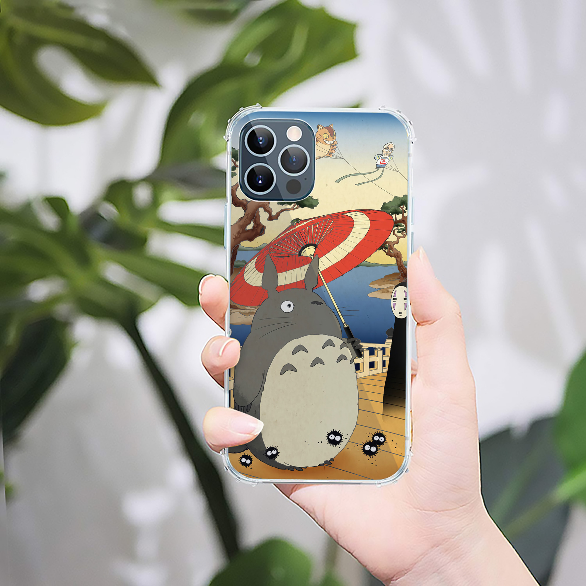 （画像用） となりのトトロ 草壁メイ 草壁サツキ My Neighbor Totoro Satsuki Kusakabe Mei Kusakabe 【iPhone 12シリーズ対応】透明スマホケース（クリアソフトケース）
